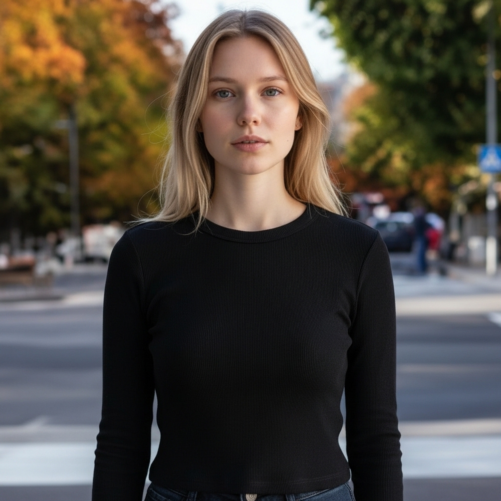 H&M Divided Black Long Sleeve T-Shirt - Size S - Essential Basic